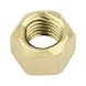 Hexagonal nut with clamping piece (all-metal) DIN 6925, steel 10, zinc-plated, yellow chromated (A2C) - 1