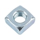 Square nut DIN 557, steel 5, zinc-plated, blue passivated (A2K) - 1