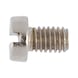 Slotted cylinder head screw ISO 1207, brass, nickel-plated (E2J) - 1