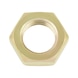 Hexagon nut, flat profile with fine thread DIN 936, steel, zinc-plated yellow chromated (A2C) - 1