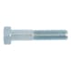 Hexagonal bolt with shank for pressure container construction ISO 4014, steel 5.6, zinc-plated, blue passivated (A2K) - 1