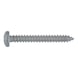 Pan head tapping screw, C shape with H recessed head DIN 7981, A2 stainless steel, Geomet. - 1