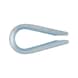 Light-duty rope thimble DIN 6899, zinc-plated steel, blue passivated (A2K) - 1
