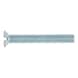 Slotted countersunk head screw DIN 963, steel 4.8, zinc-plated, blue passivated (A2K) - 1