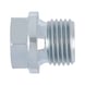 Hexagon head sealing plug with collar DIN 910, steel, zinc-plated, blue passivated (A2K) - 1