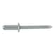 Blind rivet, open, with break mandrel and flat head ISO 15979, dome head, steel/steel - 1