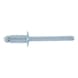 Blind rivet, open, with break mandrel and flat head ISO 15977, dome head, aluminium/steel - 1