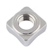 Square weld nuts DIN 928, A2 stainless steel, plain - 1