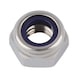 Hexagon nut, low profile, with clamping piece (non-metal insert) DIN 985, A4 stainless steel, plain - 1