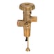 Small bottle valve with relief valve