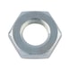 Sekskantmøtrik, lav profil ISO 4035, stål 04, forzinket, blåpassiveret (FZB) - 1