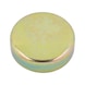 Sealing lid DIN 443, steel, zinc-plated yellow, shape A - 1