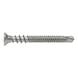 FEBOS<SUP>® </SUP>DG double-threaded screw with raised countersunk head Hardened steel, zinc-plated, blue passivated (A4K) - SCR-DBIT-RSDCS-DG-PH2-(A4K)-4,4X34 - 1