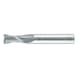 Solid carbide end mill, short, twin blade - 1