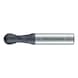Solid carbide ball nose end mill, short, twin blade - CTR-RADI-WN-S-SC-TN-D10,0MM - 1