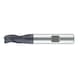 Solid carbide end mill DIN 6527L, long, triple blade with reinforced shank - 1