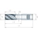 VHM-Schruppfräser 35° Speedcut-Aluminium, extra lang XL, freigestellt, Dreischneider, ungleiche Drallsteigung - 2