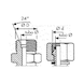 DKOL 24° metric seat press fitting, O-ring  - straight version - 2