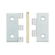 Rolled hinge with loose pin, square - HNGE-ROLLED-LOOSE-PIN-ST-(ZN)-50X50MM - 1