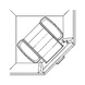 Mülltrennsystem für Diagonaleckschränke - MUELLTRENNSYS-DIAG-ECKSCHR-2FACH-900MM - 2