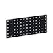 Base plate for square-perforated panel system - BSEPLT-RAL9011-GRAPHITEBLACK-228X495MM - 1