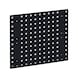 Base plate for square-perforated panel system - BSEPLT-RAL9011-GRAPHITEBLACK-457X495MM - 1