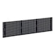Base plate for square-perforated panel system - BSEPLT-RAL9011-GRAPHITEBLACK-457X1486MM - 1