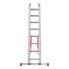 Multipurpose aluminium ladder - MULTIPURPLDR-3PCS-ALU-3X8RUNGS - 3