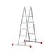 Viacúčelový hliníkový rebrík - REBRIK ROZKLADACI ALU 4X3 PRIECKY - 2