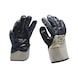 Protective glove Blue, safety cuff made of nitrile - PROTGLOV-NTR-CUFF-BLUE-WHITE/BLUE-SZ10 - 2