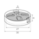 Möbelgleiter Basis-Modul mit Niveauausgleich zum Anschrauben an Holzmöbel - 2