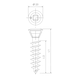 Lightweight fastener OMG® DVP-GDL (Gyp Tec) - SCR-PLA-(DL-180076)-18X76 - 2
