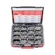 Screw, flattened half round head, with collar and hexagon socket assortment 1,000 pieces