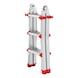 Professional aluminium telescopic ladder - TELELDR-PROFI-ALU-4X3RUNGS - 1