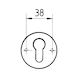 Square escutcheon handle pair - DH-ZD-KEYROS-EDGE-CK-(NI)-MATT - 2