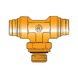 Tee-piece coupling metric with male thread - 2