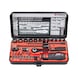 1/4 inch multi-socket wrench set, black edition 34 pieces - 1