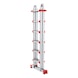 Professional aluminium telescopic ladder with traverse - TELELDR-PROFI-ALU-TRAV-4X6RUNGS - 1