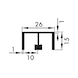 Twin guide rails, top For GSB 25/50 sliding door fitting - 2