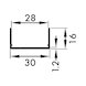 Frame and lateral end profile For GSB 25/50 sliding door fitting - 2