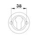 Türdrücker ZD 34 Rosettengarnitur - TD-ZD34-ROS-PZ-(CR)-(A2-OPTIK) - 4
