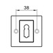 Dverová kľučka Rozetové kovanie ZD 40 - KLUCKA DVER. ZD 40 BB (CR) (A2 OPTIK) - 4