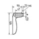 AL 110/AL 20 lever/handle set - DH-ALU-AL110/20-CH-LONGPLT-R-F1/SILVER - 3