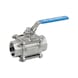 Acid-proof steel ball valve, 3-piece - 1