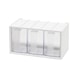 Dry goods rack With three narrow drawer containers for fitted kitchens - RCK-KCH-3COTN-GLASSCLEAR - 3
