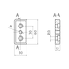 Transport et socle, zinc moulé sous pression - TRANPLT-ZD-DCZINC-BLCK-M12-M8-80X80MM - 2