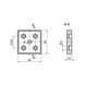 Transport et socle, zinc moulé sous pression - TRANPLT-ZD-DCZINC-BLCK-M16-M8-80X80MM - 2