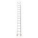 Sliding part For aluminium rope-operated ladders