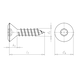 Raised countersunk head tapping screw, shape C with AW drive - 2