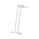 Multipurpose aluminium ladder - MULTIPURPLDR-PLTFORM-ALU-4X3RUNGS - 4
